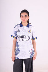 White dragon kitty realmadrid jersey