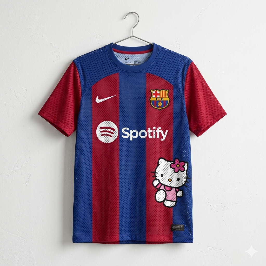 Premium quality barca kitty Jersey