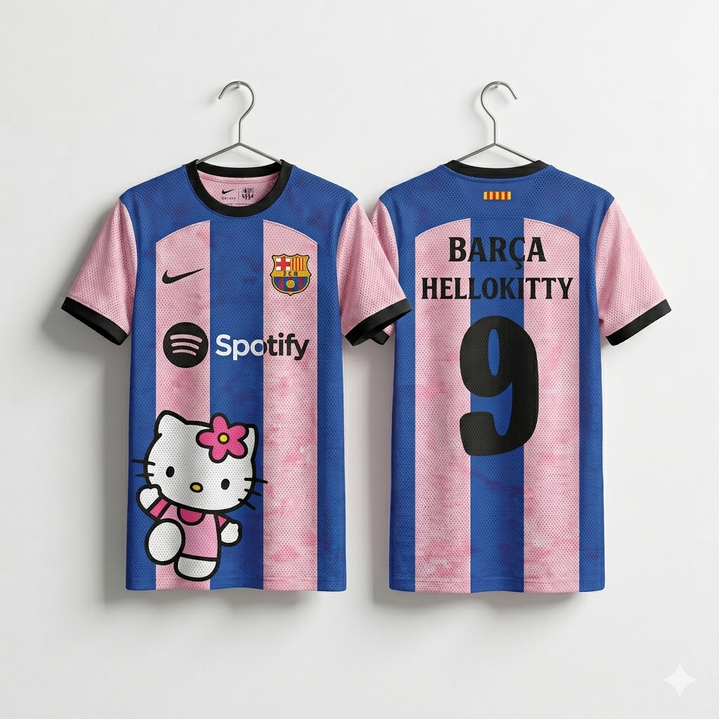 Premium quality barca kitty Jersey
